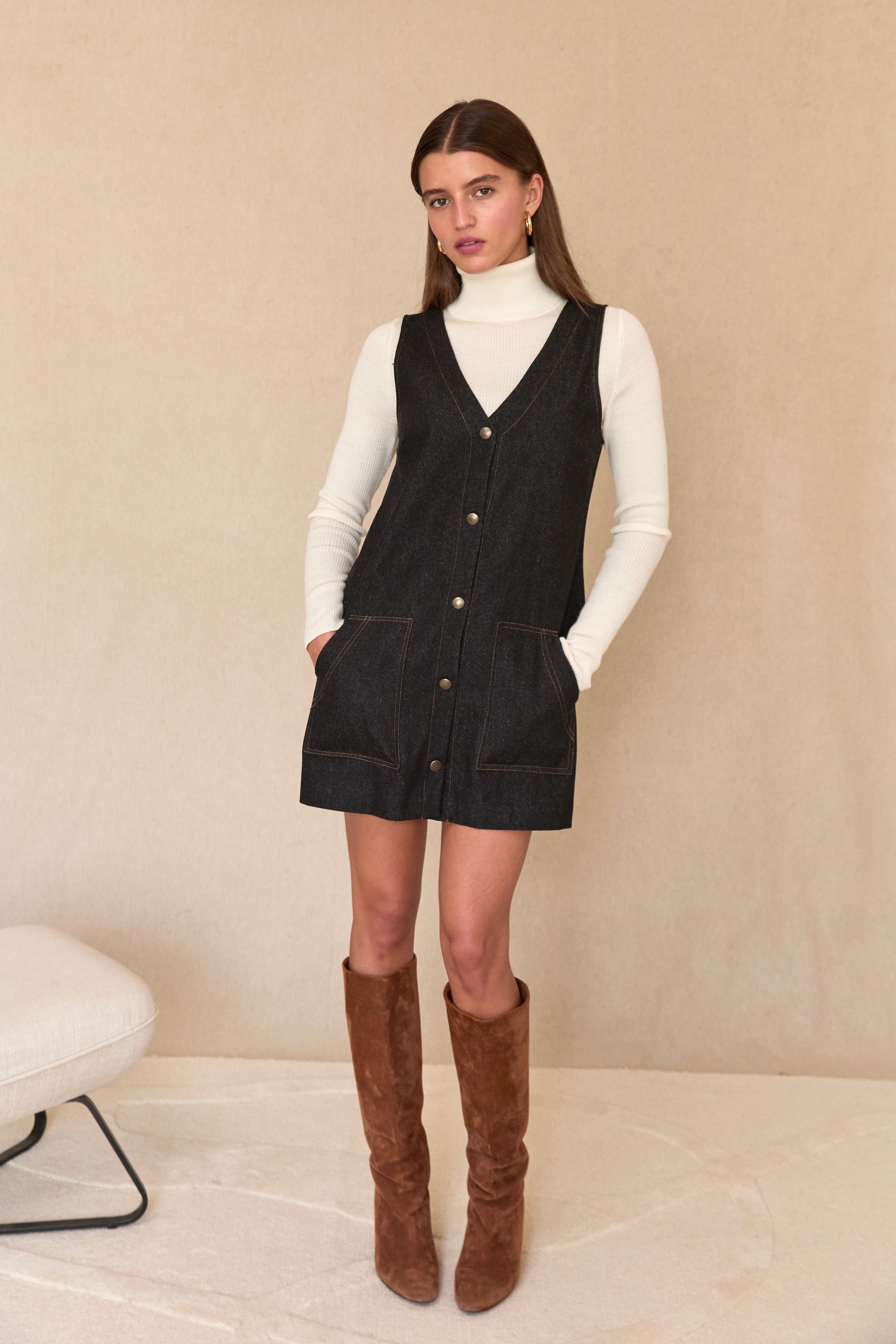 Robe Céline denim gris