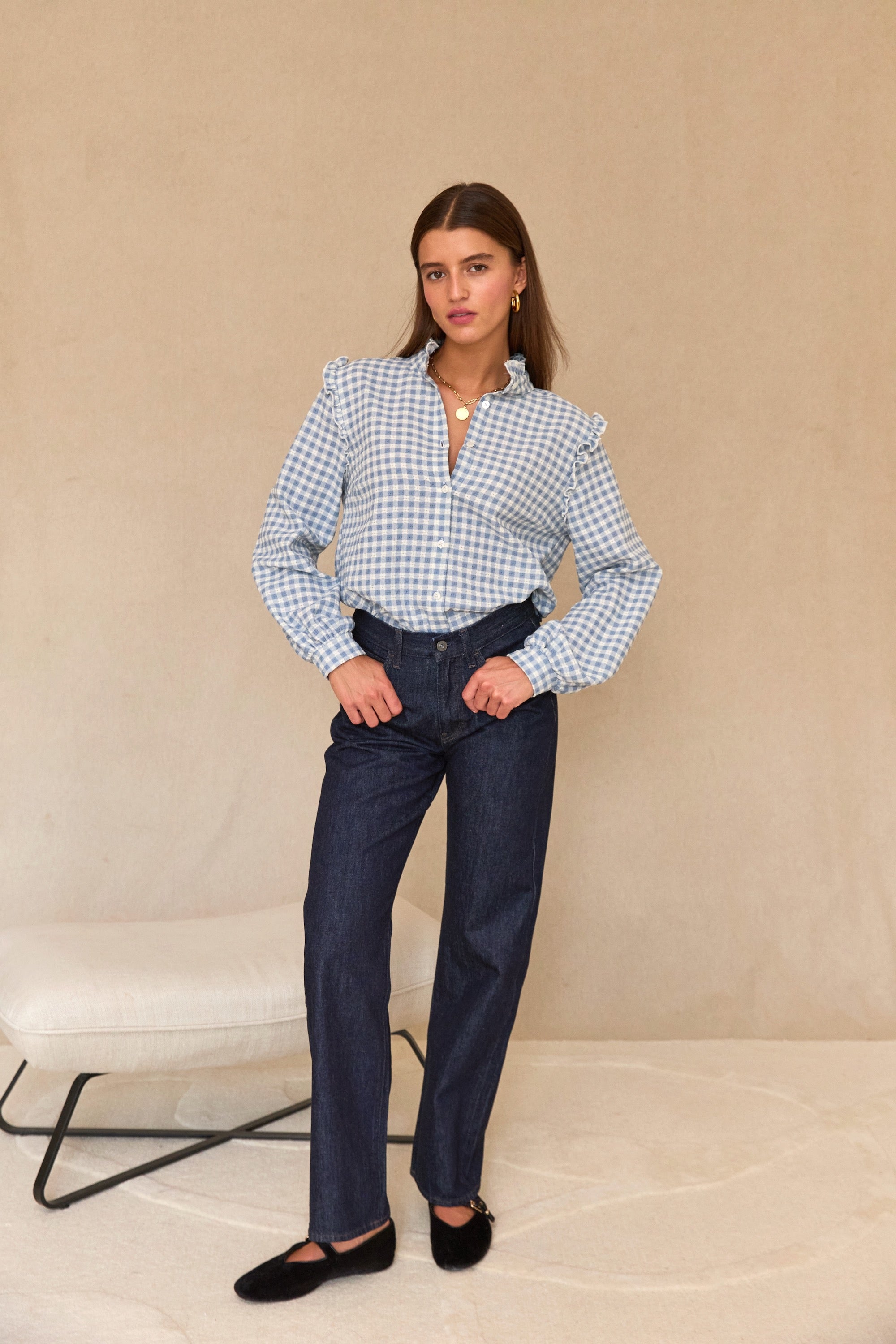 Chemise Maria vichy bleu