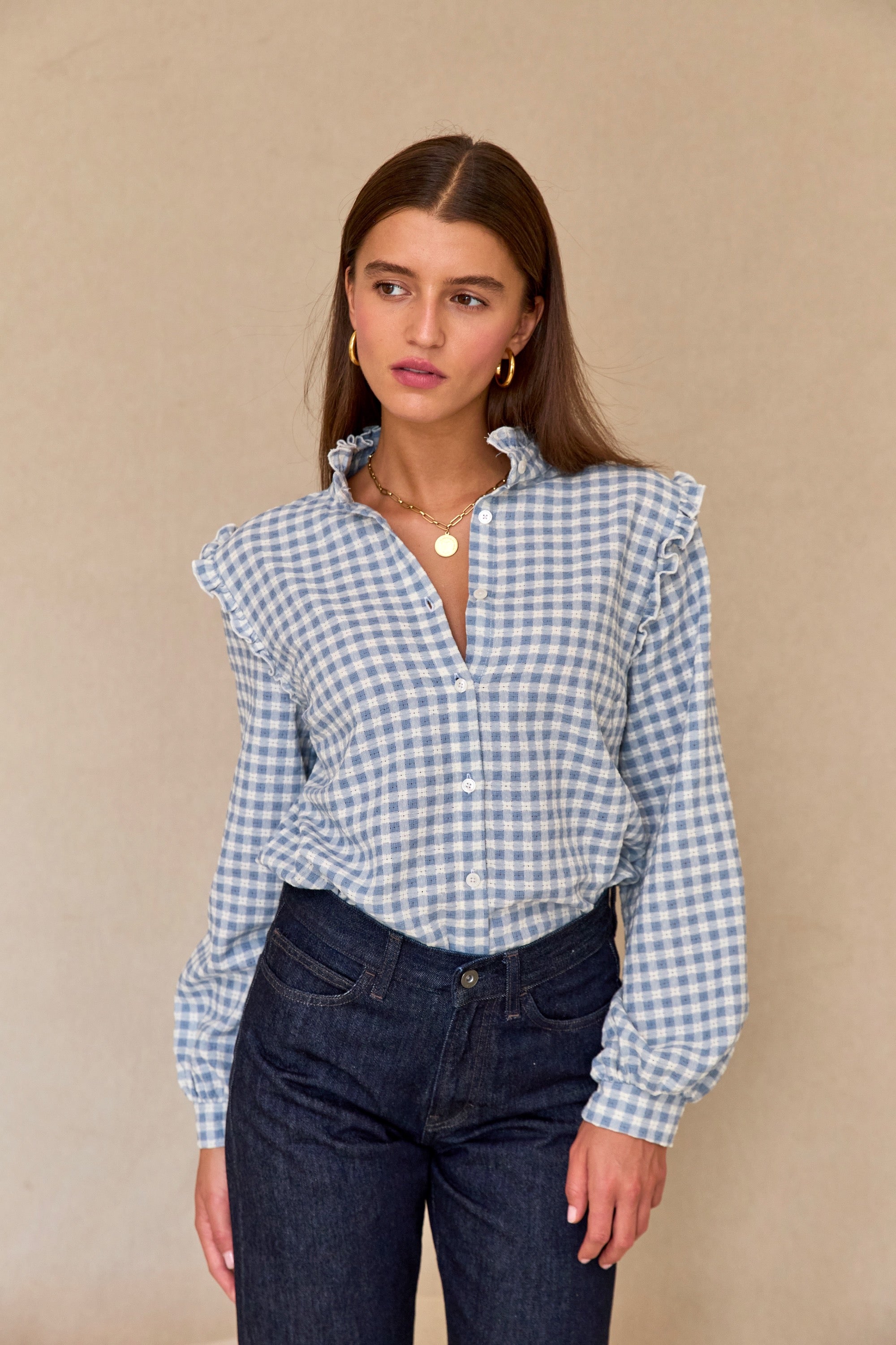 Chemise Maria vichy bleu