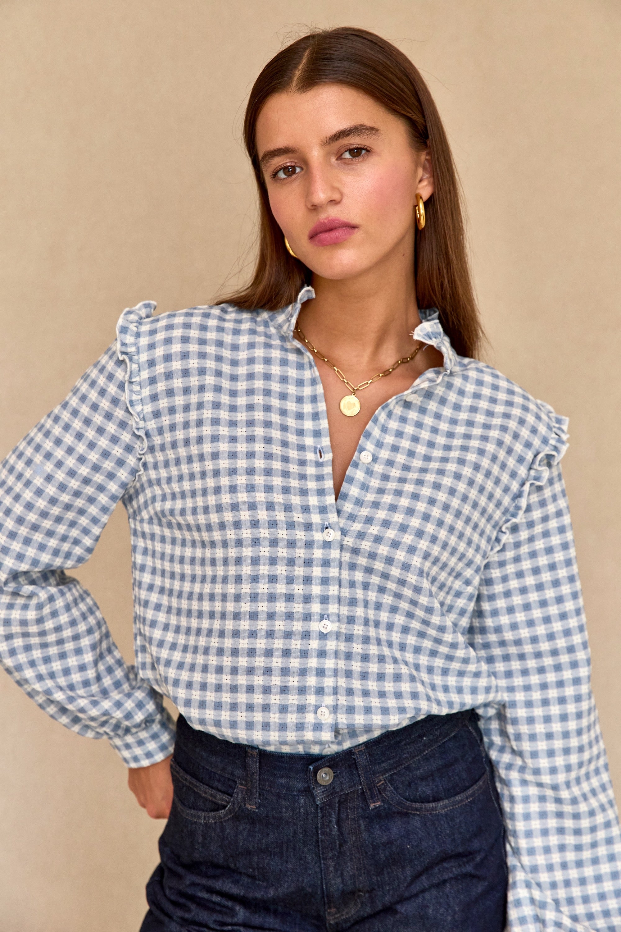 Chemise Maria vichy bleu