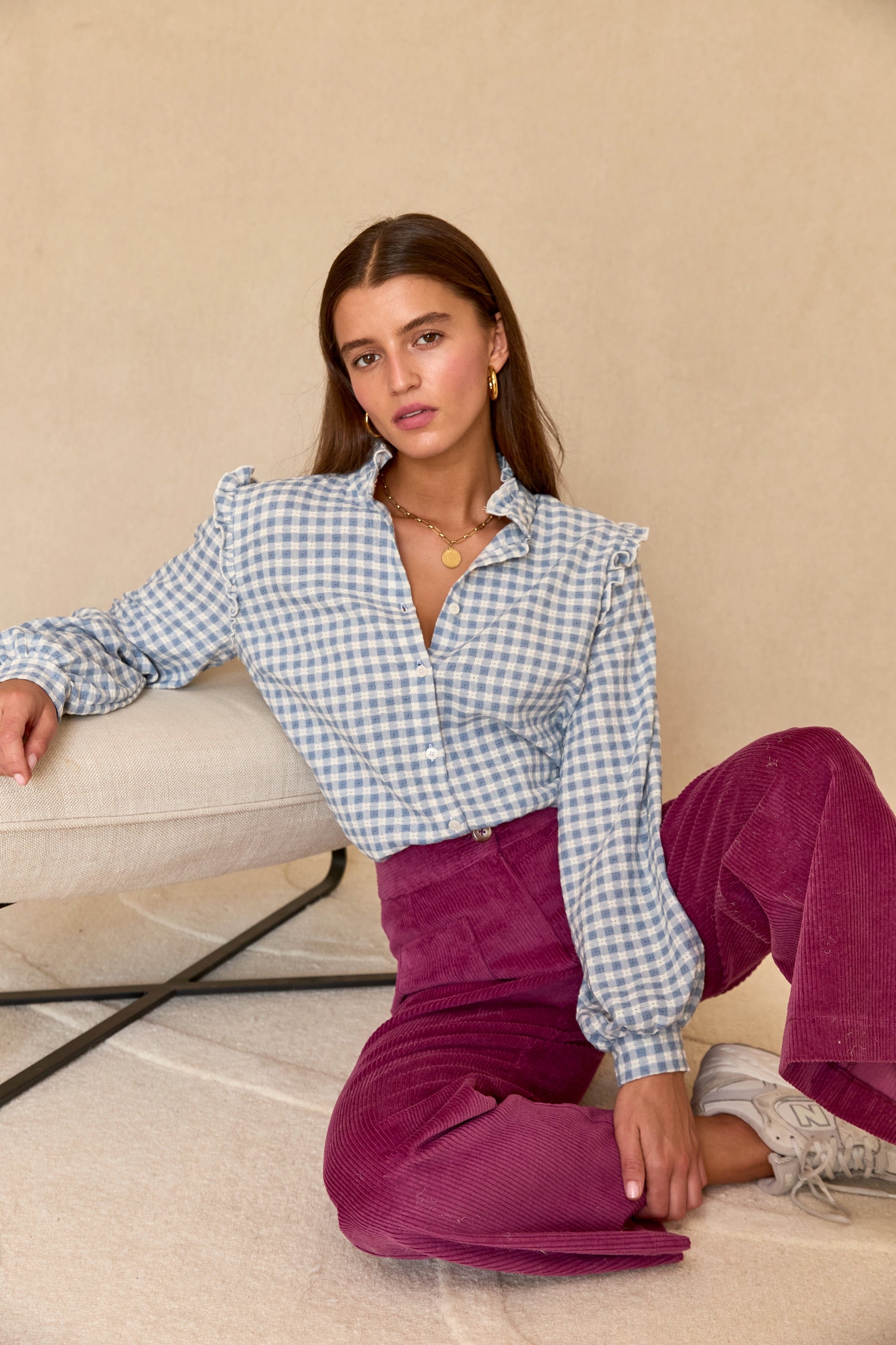 Chemise Maria vichy bleu