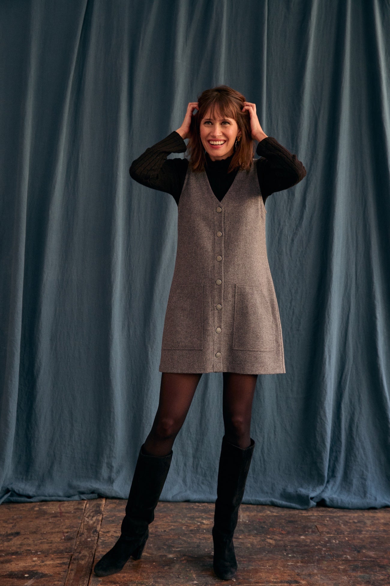 Robe Céline flanelle grise