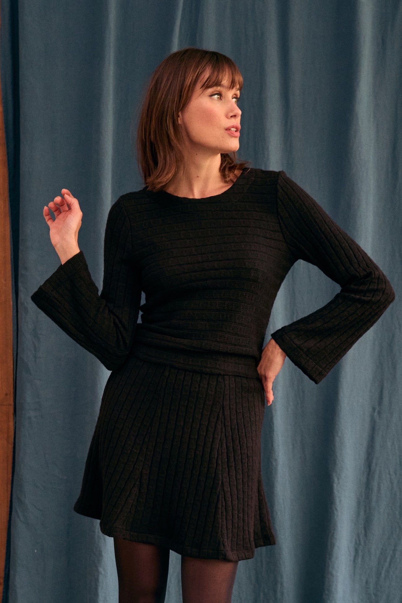 Robe Elisa maille noire