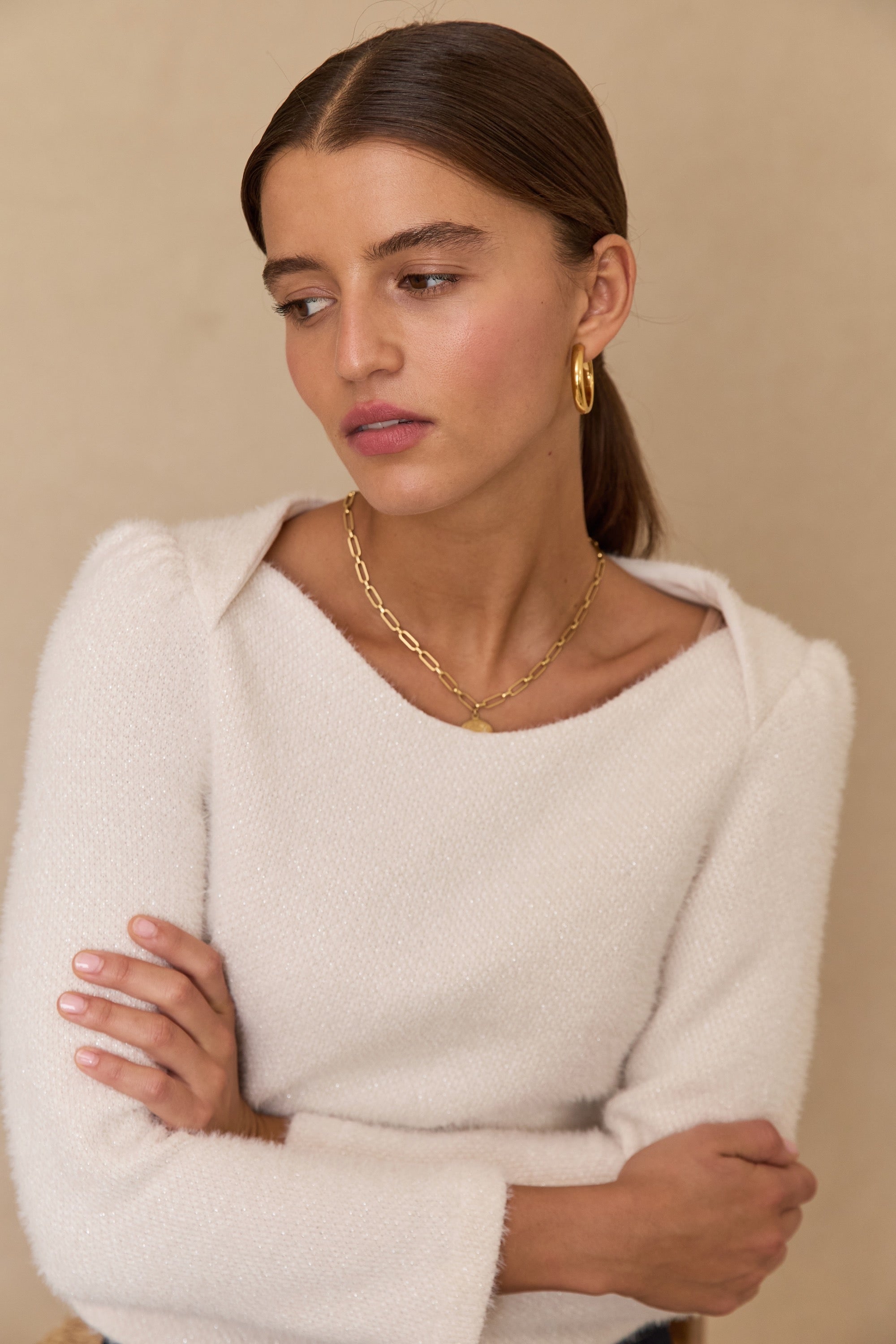 Top Gatsby maille écru