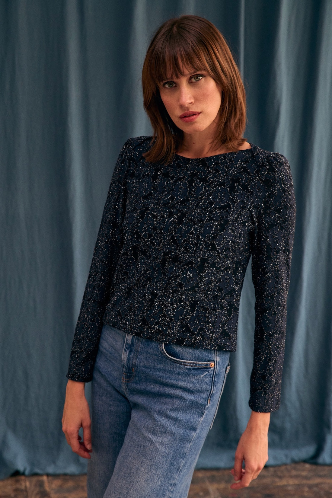 Top Gatsby maille pailletée