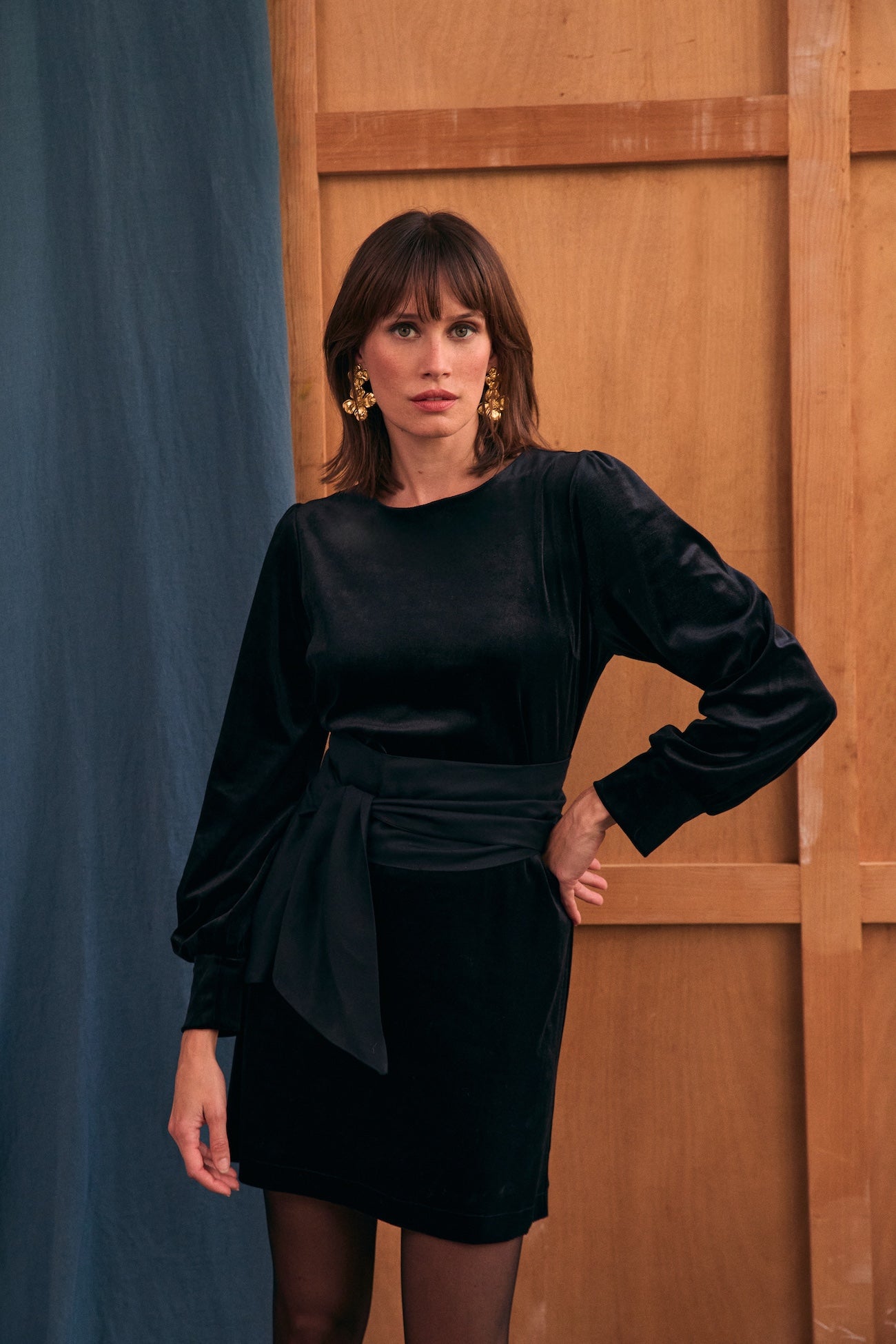 Robe Louison velours noir