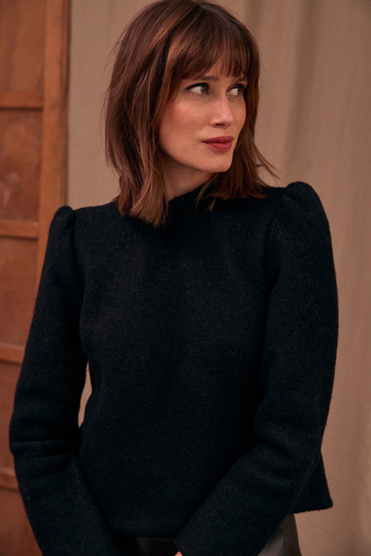 Top Odyssée laine noire