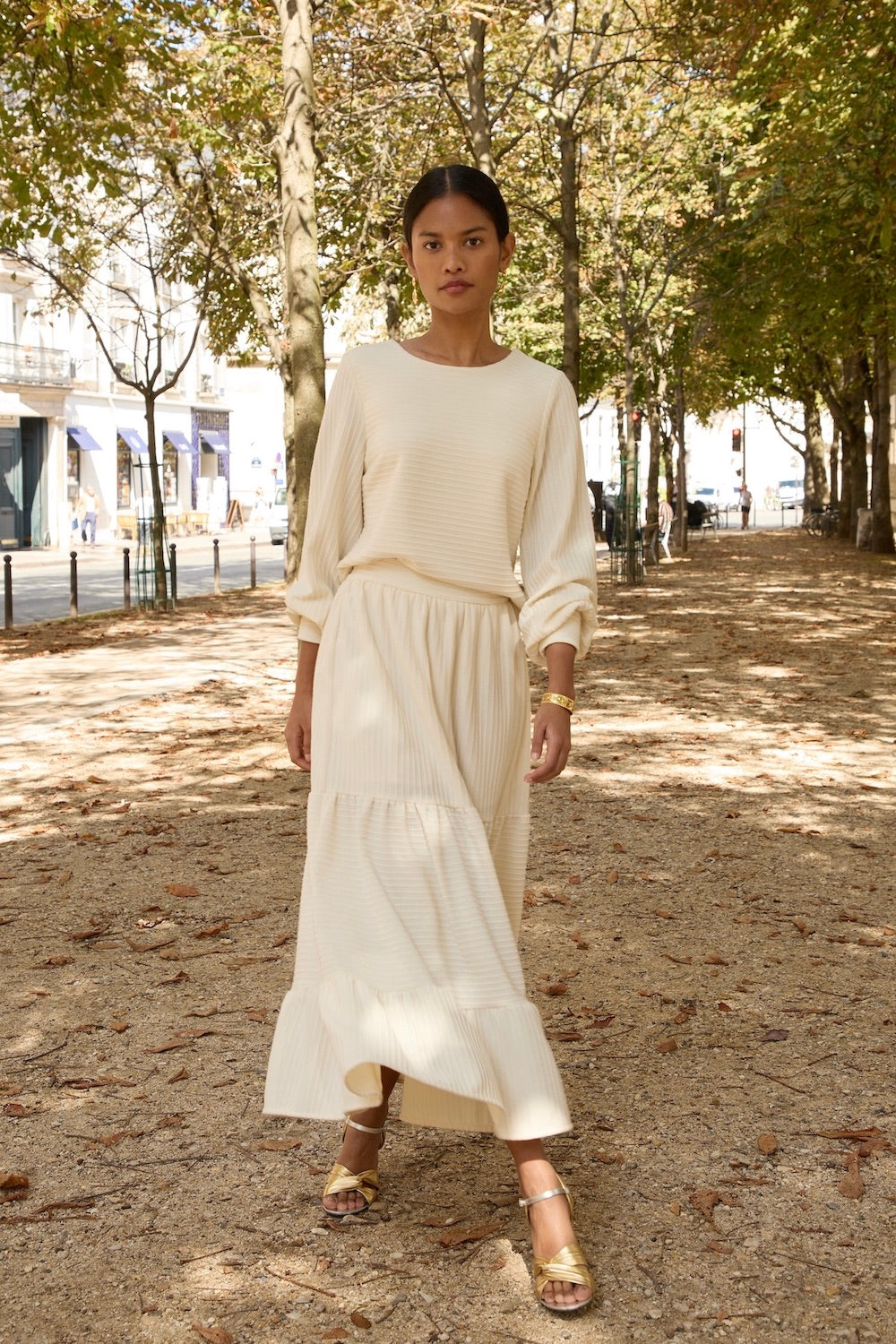 Top Loulou maille écrue