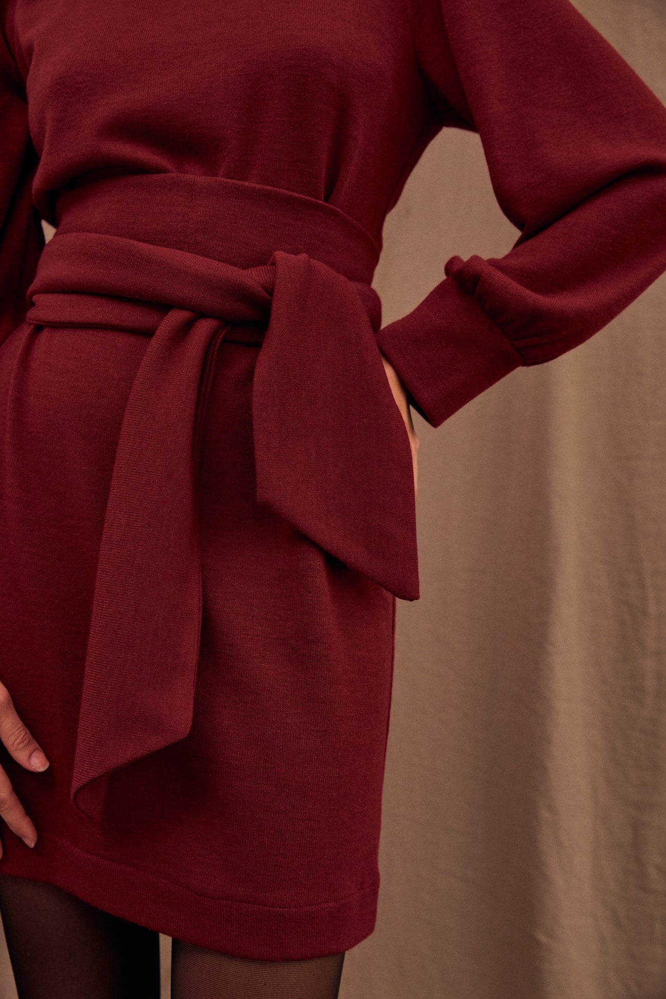 Robe Louison maille brique