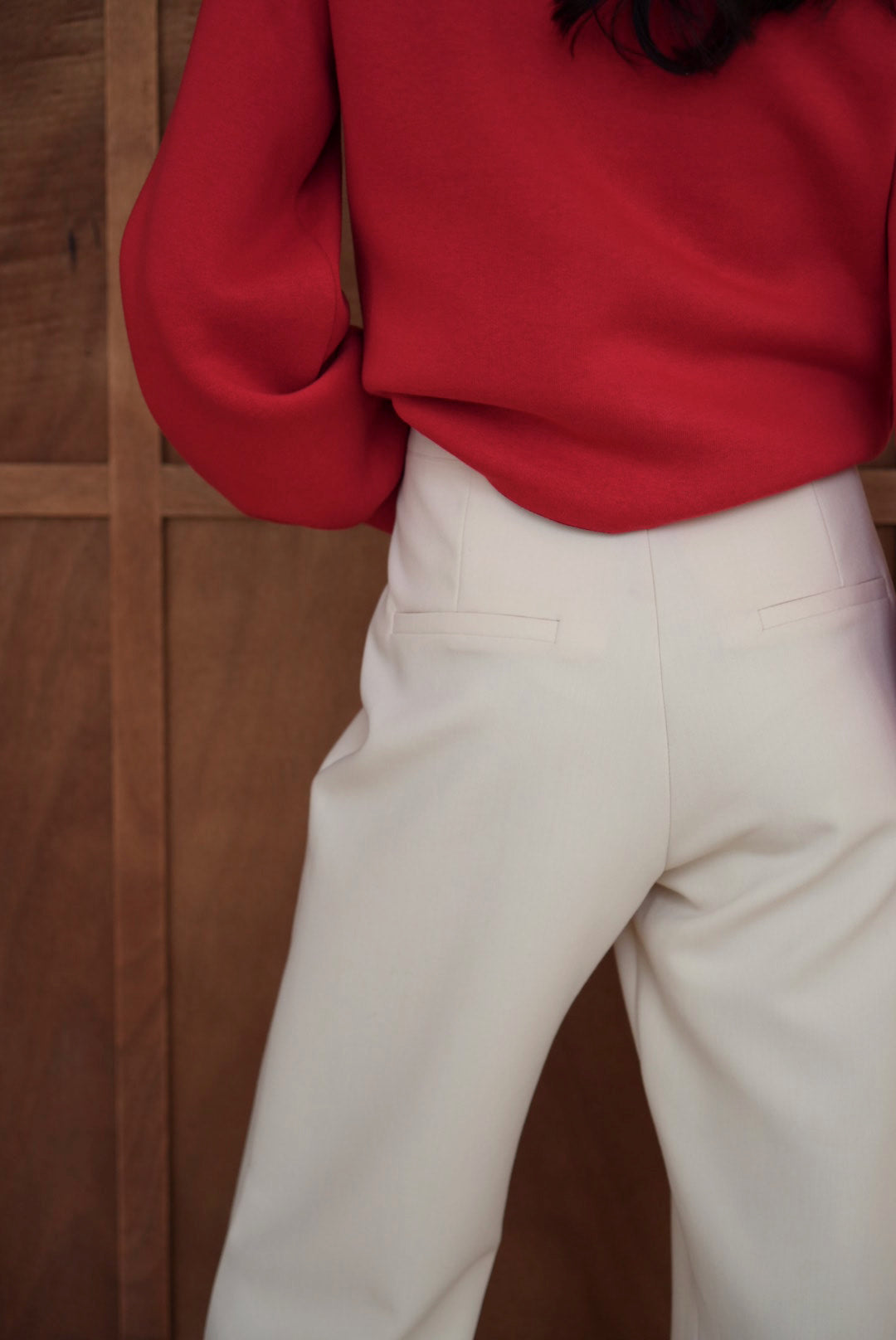 Pantalon Gaby beige poudré