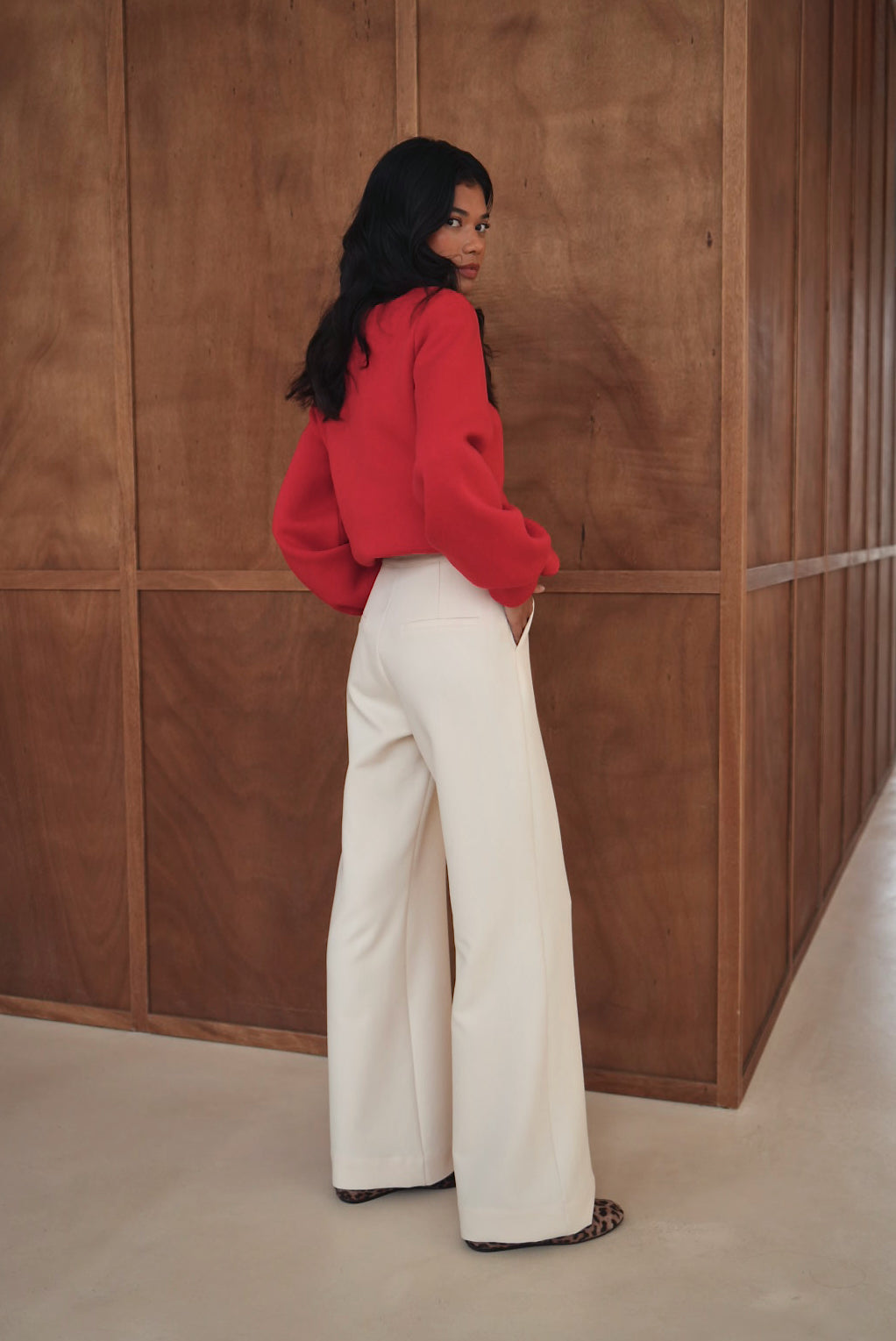 Top Valéria molleton rouge