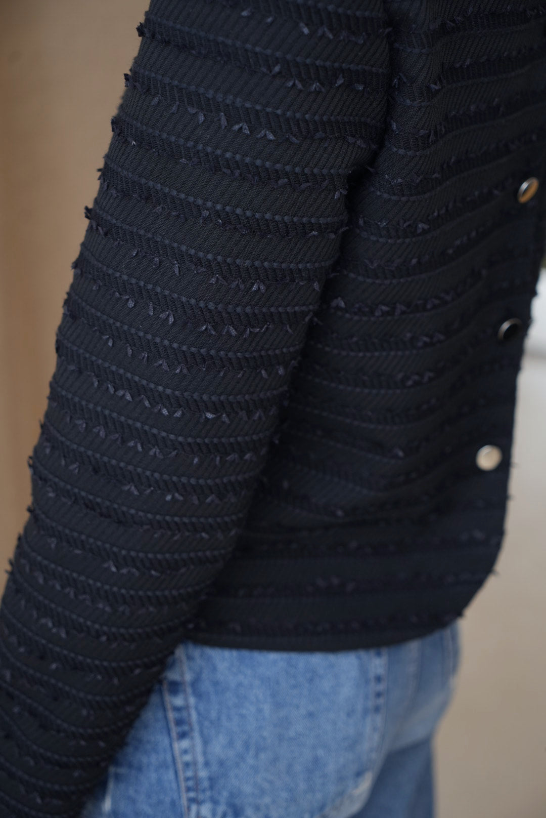 Top Odyssée tweed noir