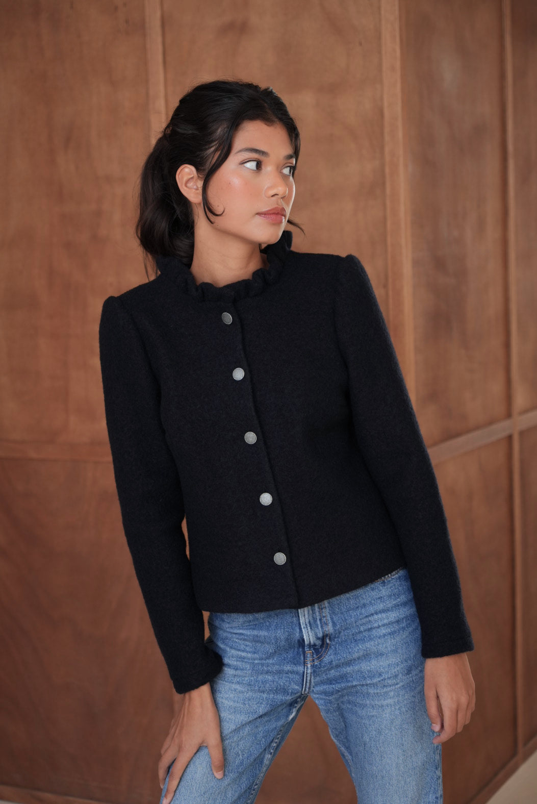 Top Calypso laine noir