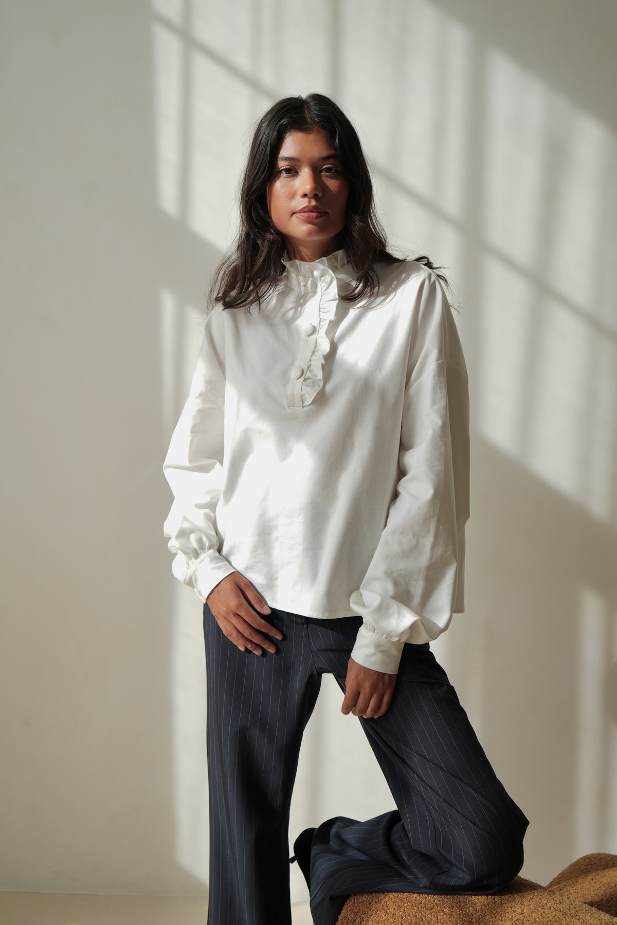 Pantalon Gaby rayures marine