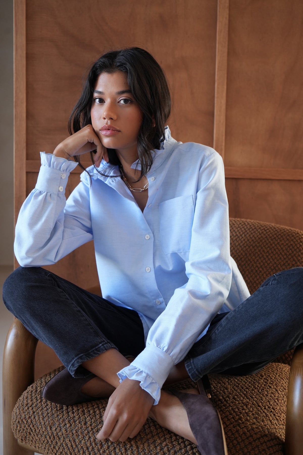 Chemise Victoria bleue ciel