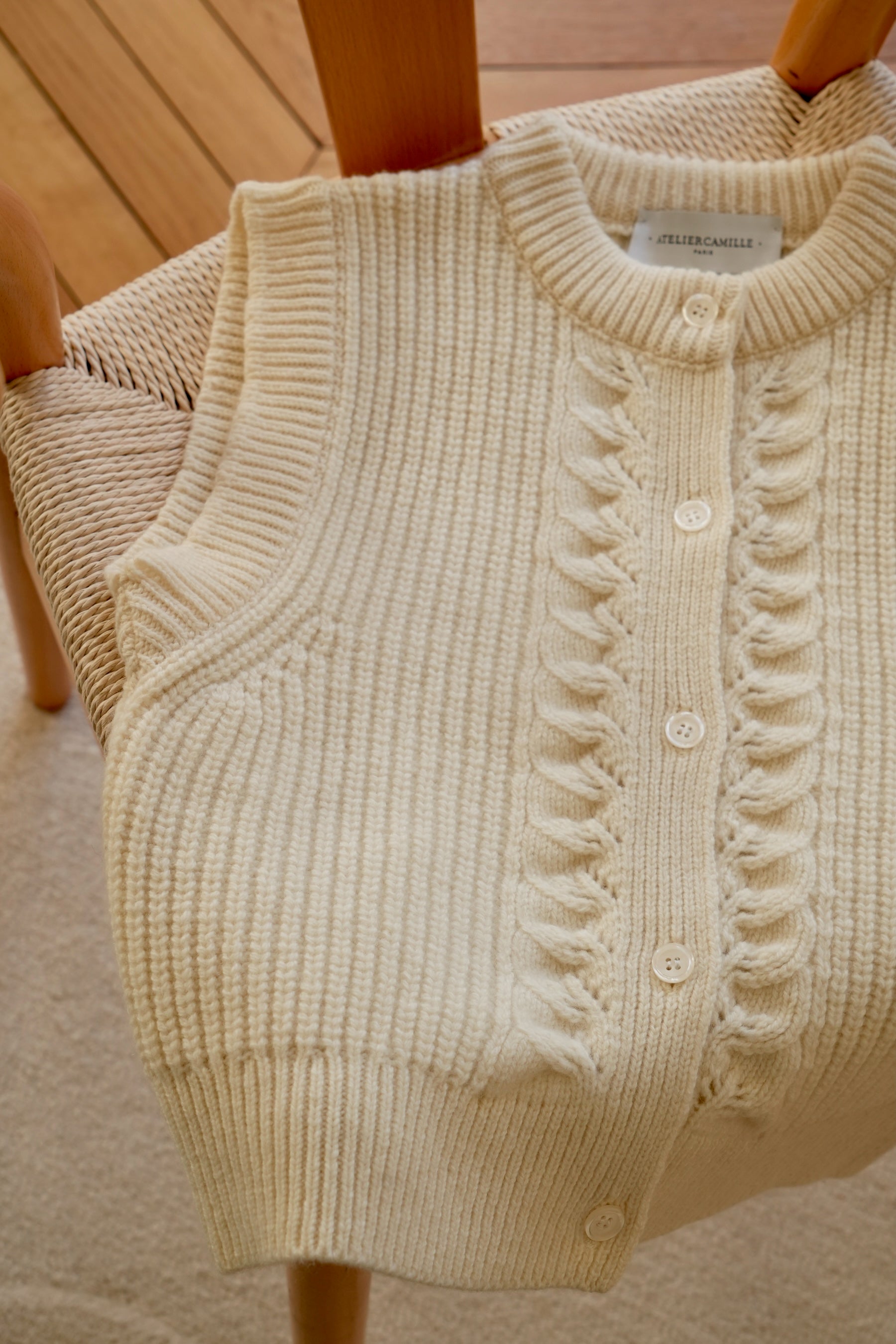 Gilet St Placide écru