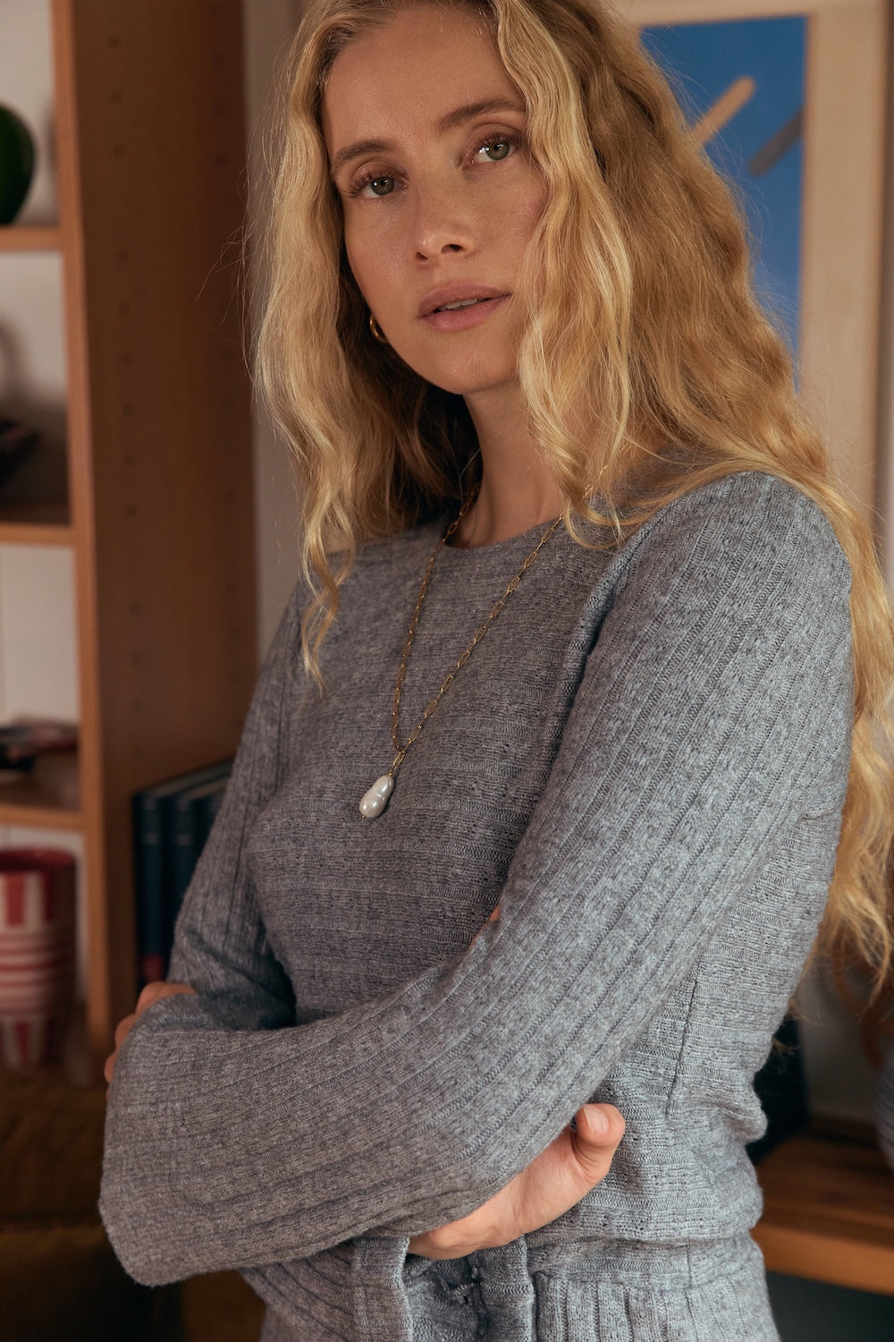 Robe Elisa maille grise