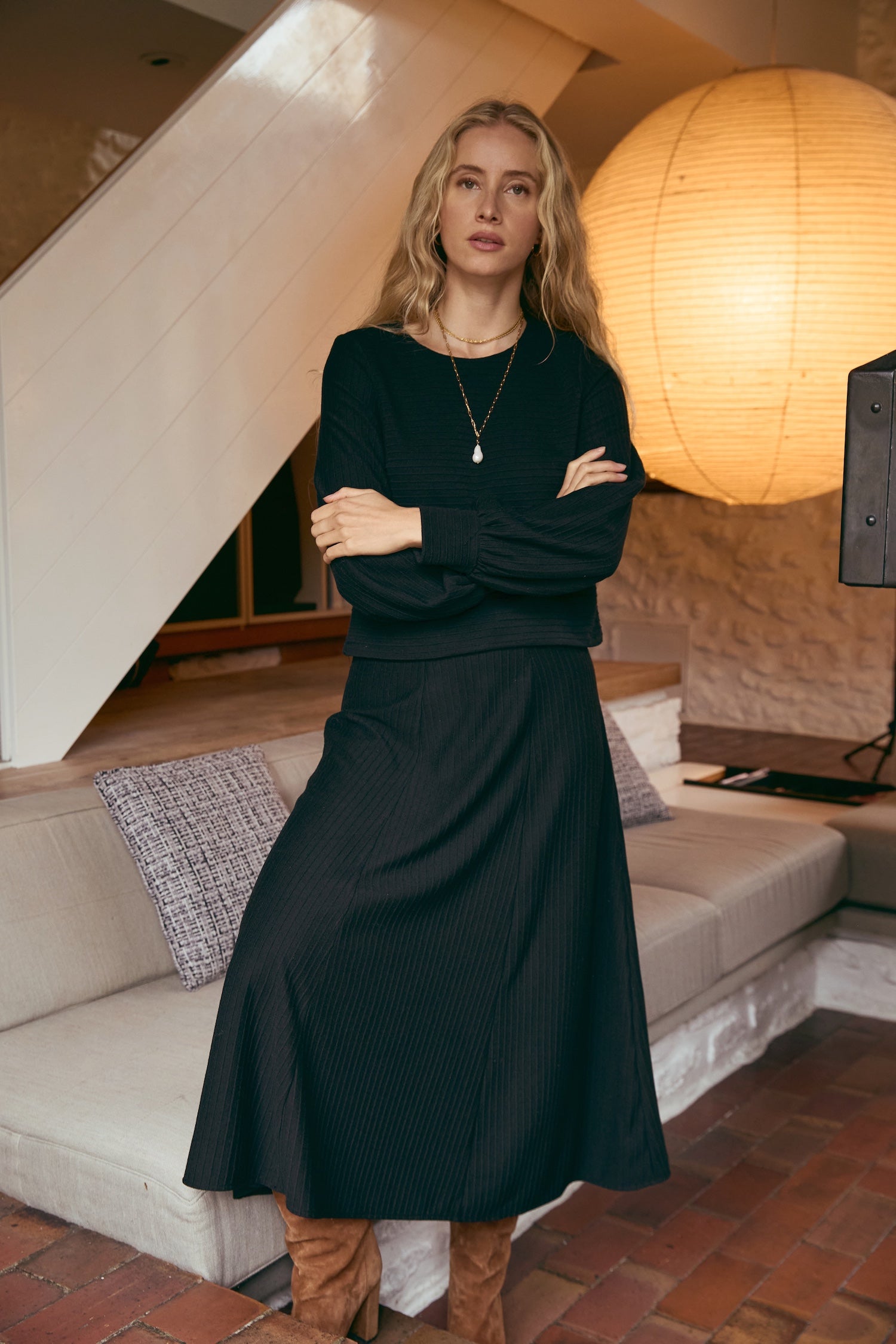 Top Loulou maille noire