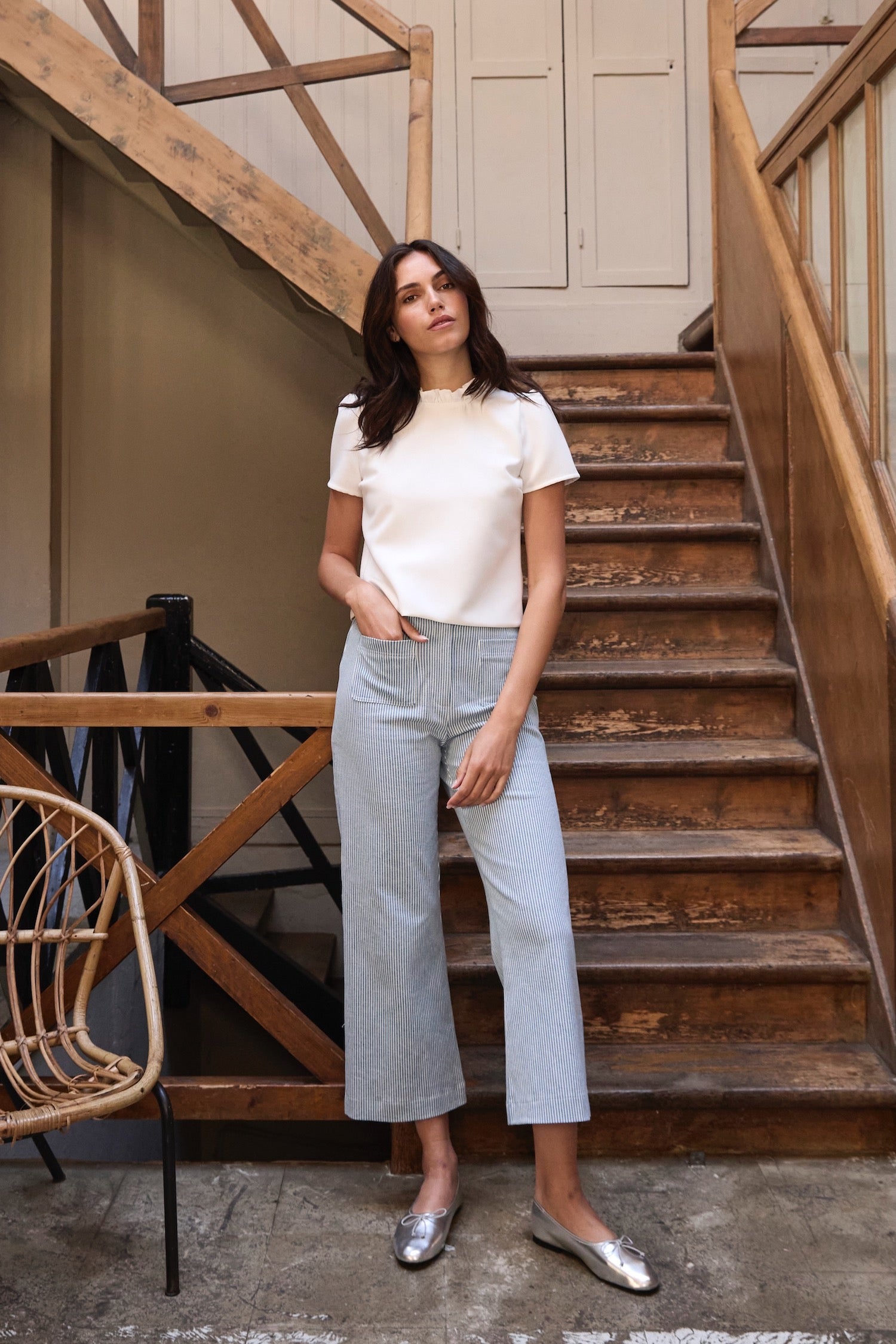 Pantalon Paimpol denim rayé