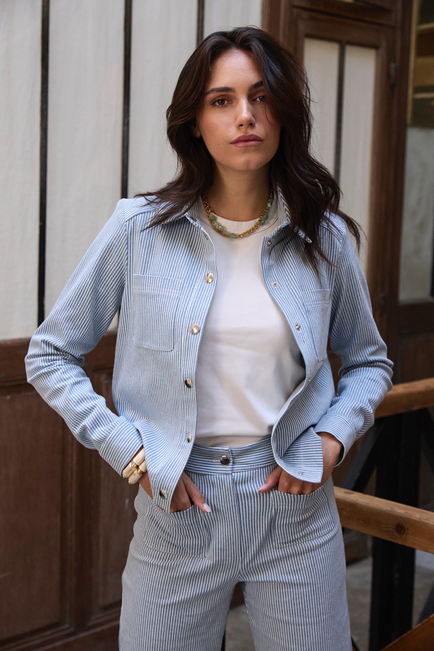 Pantalon Paimpol denim rayé