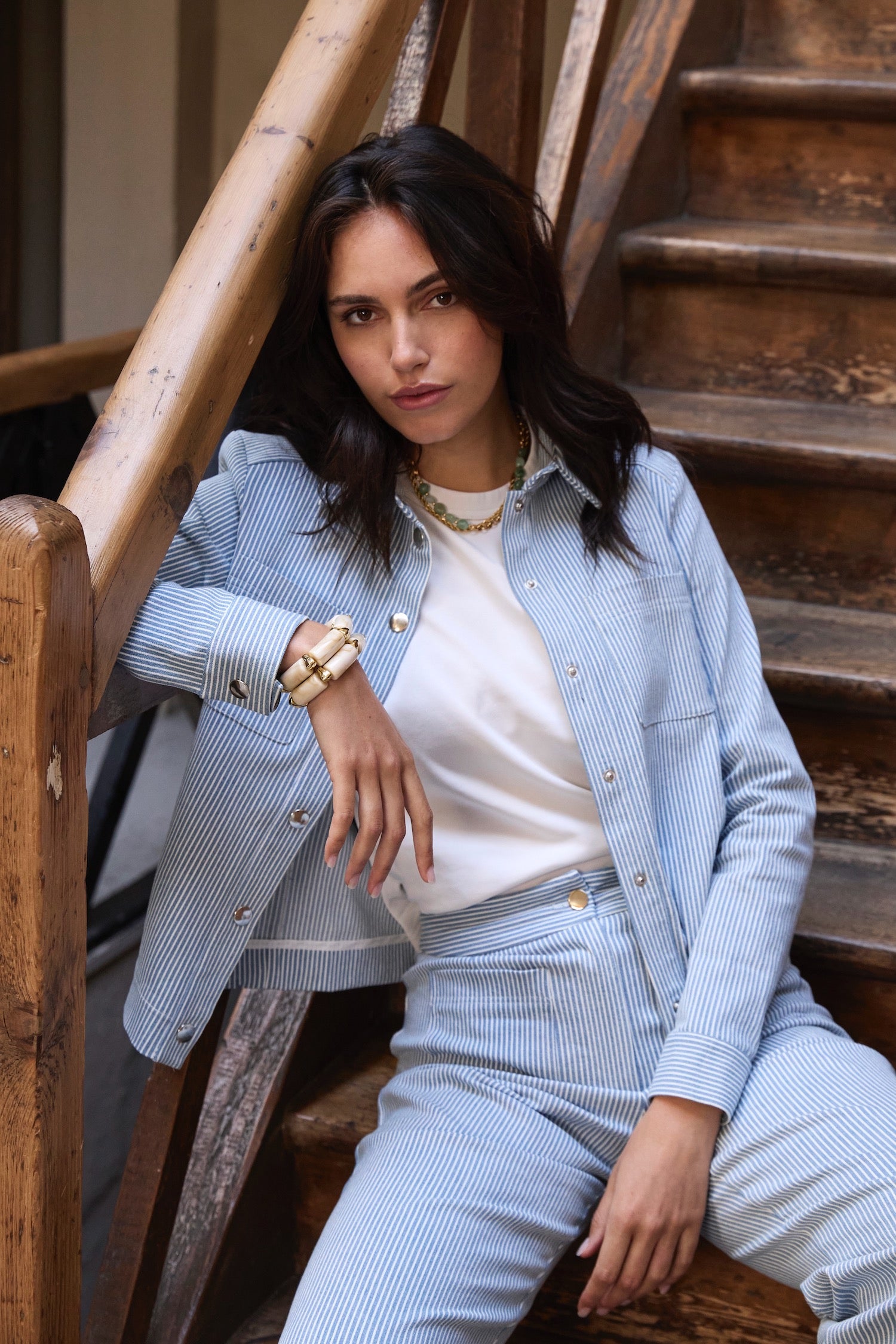 Pantalon Paimpol denim rayé