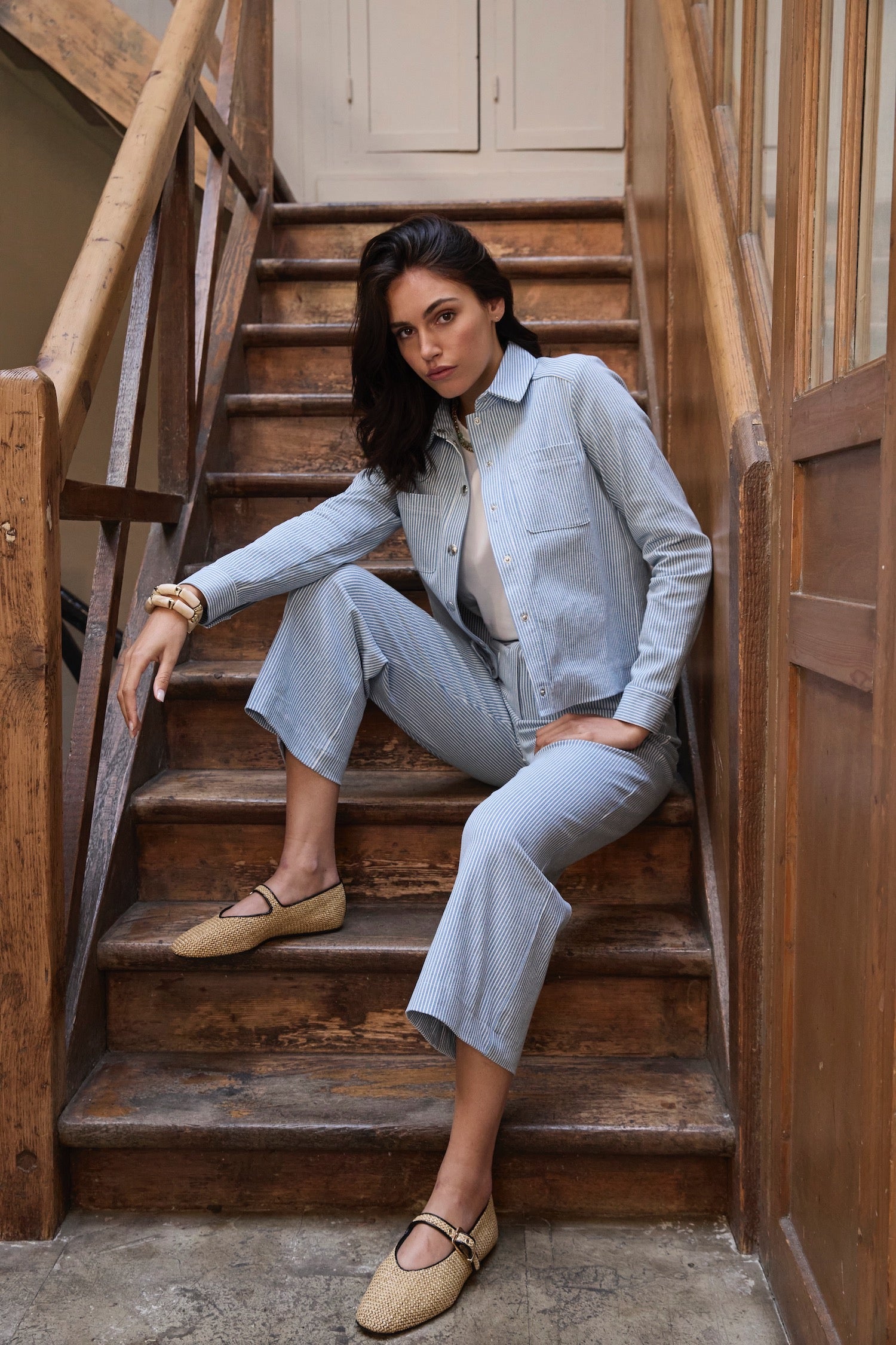 Pantalon Paimpol denim rayé