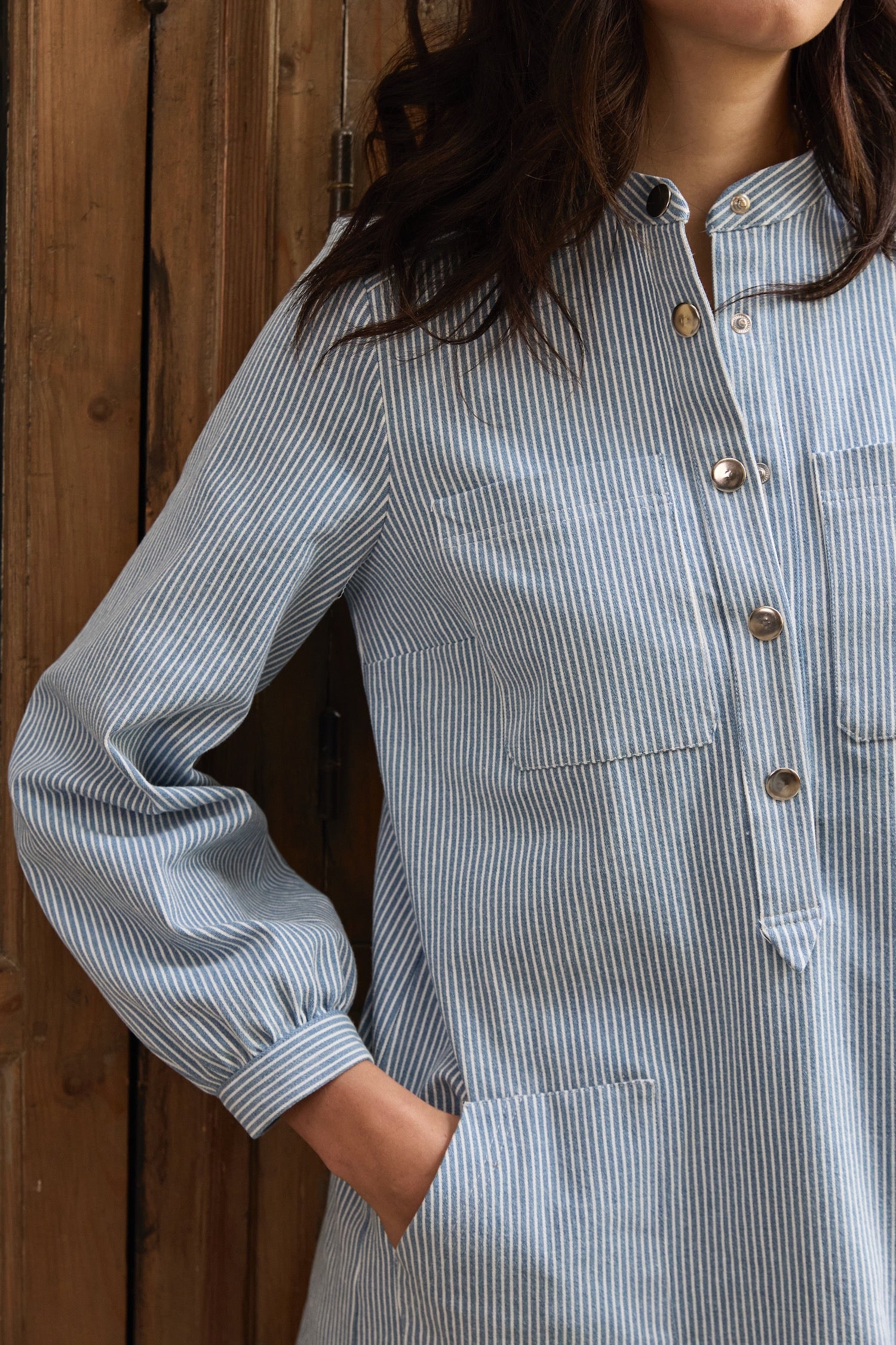 Robe Sydney denim rayé