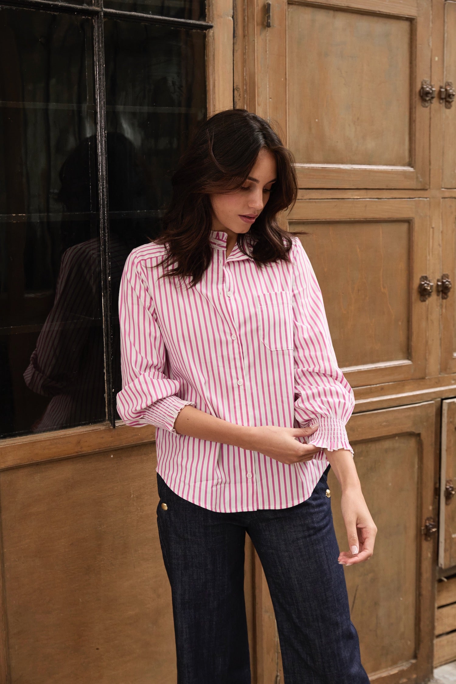 Chemise Peppa rayée rose