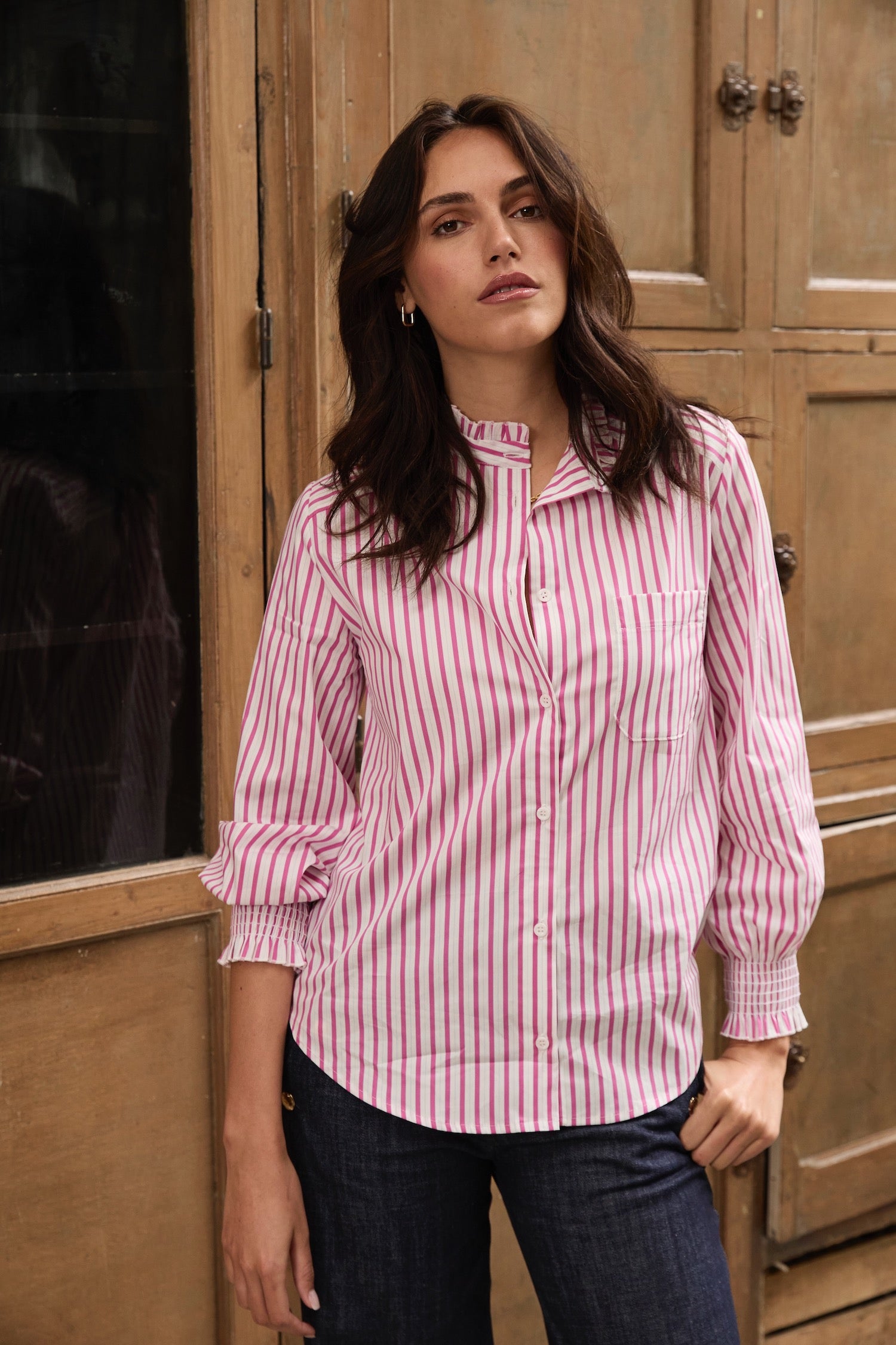 Chemise Peppa rayée rose