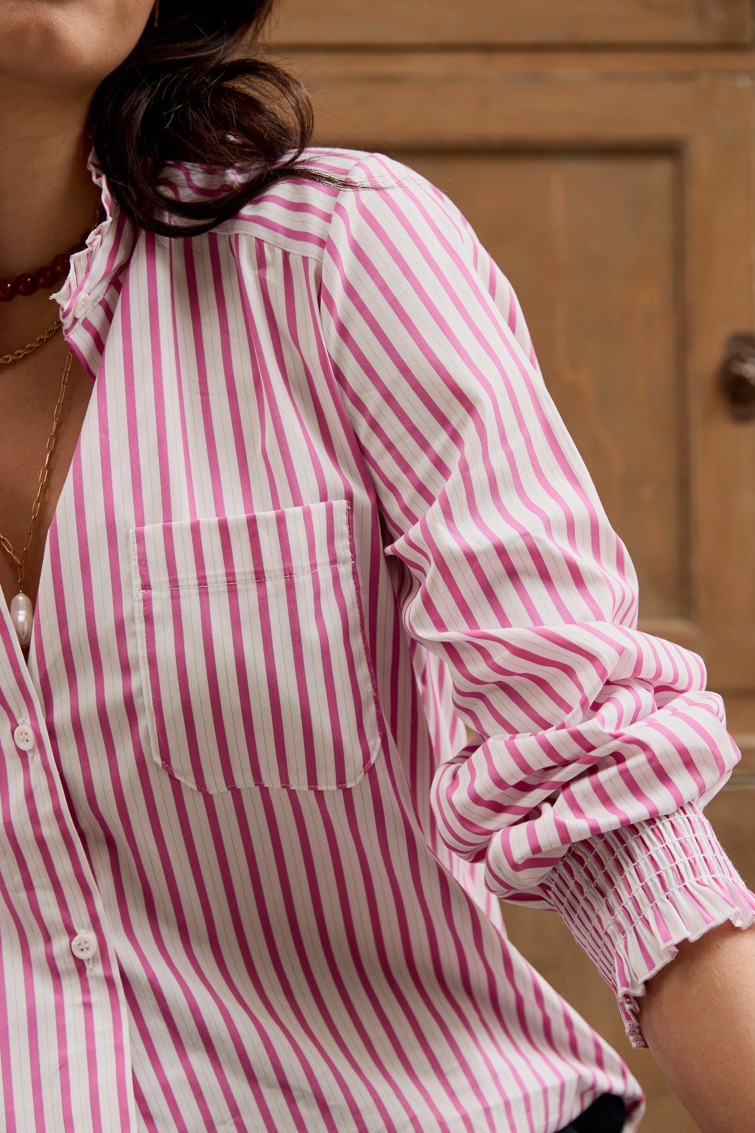 Chemise Peppa rayée rose