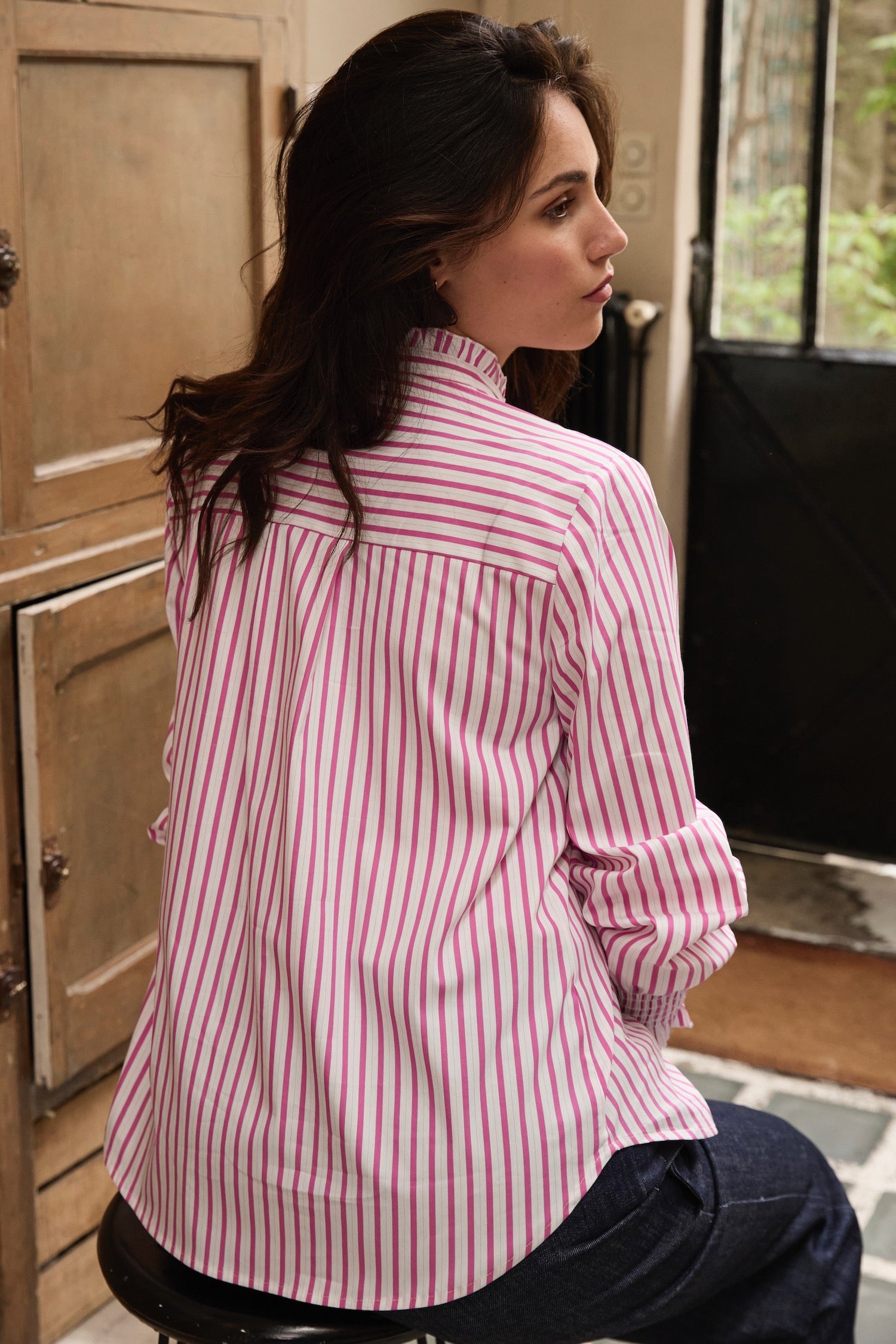 Chemise Peppa rayée rose