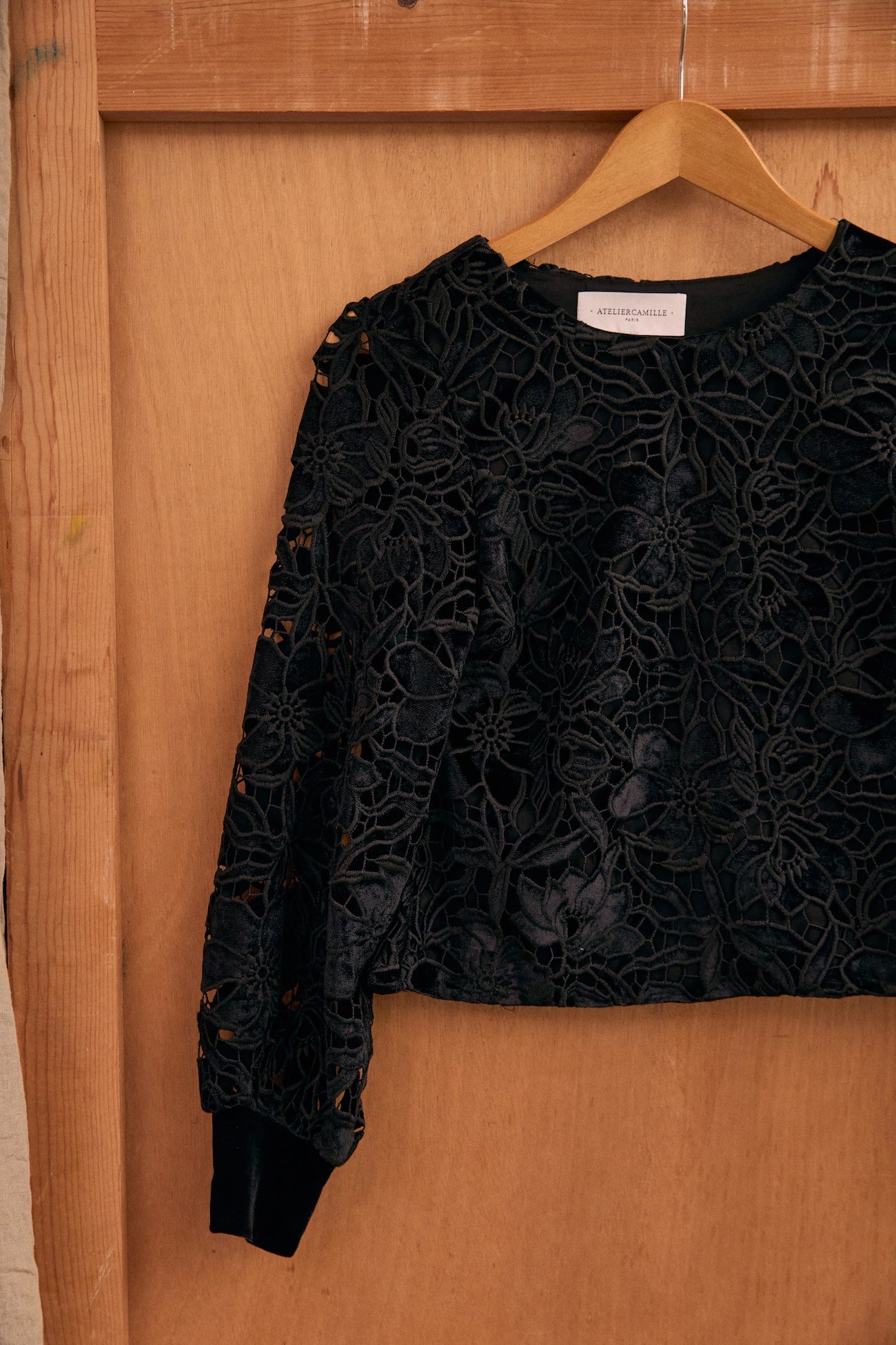 Top Loulou velours dévoré