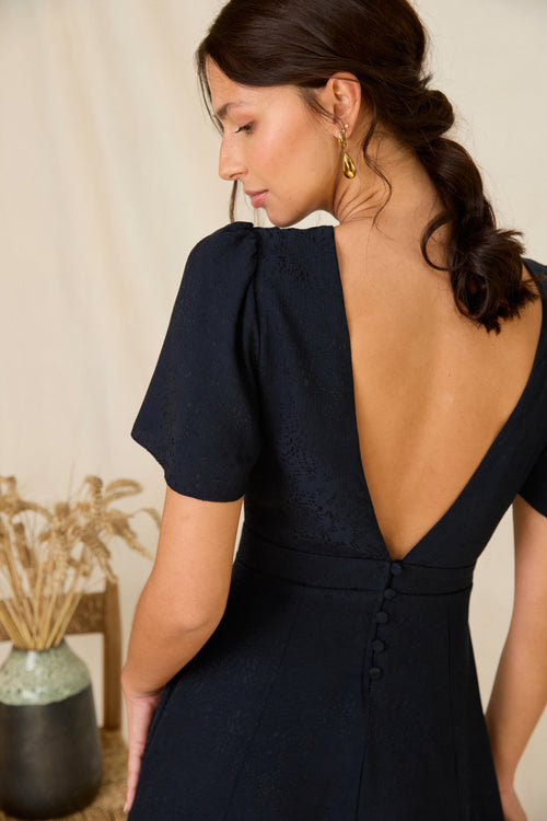 Philippa navy blue dress