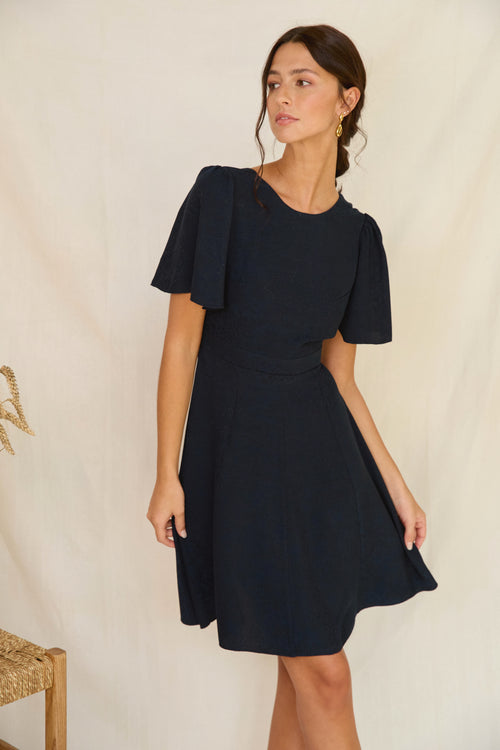 Philippa navy blue dress