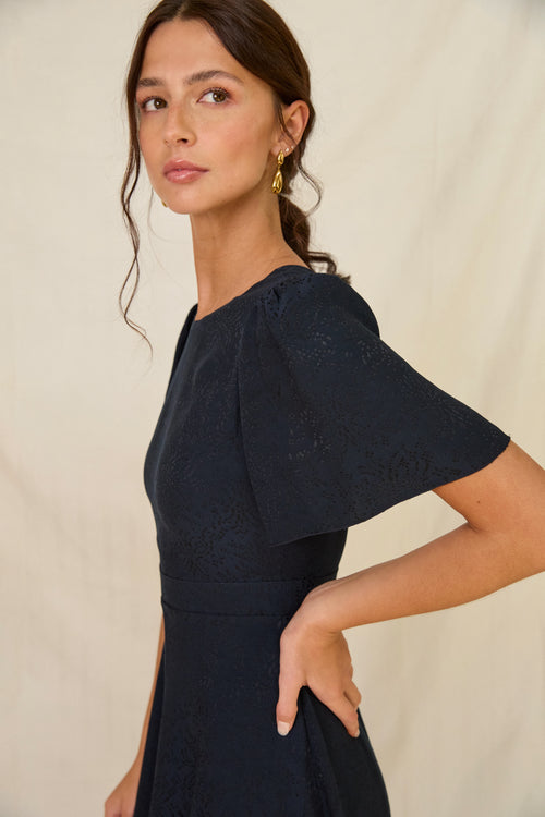 Philippa navy blue dress