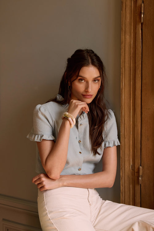 Blouse Pastis bleu clair