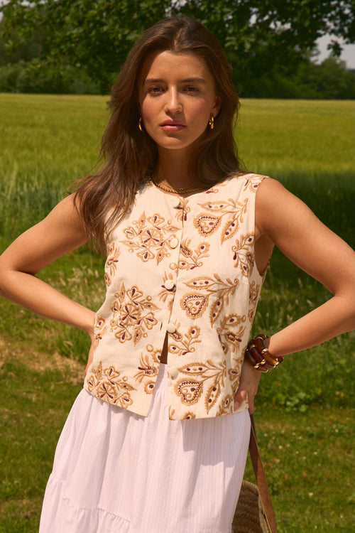 Gilet Valencia camel