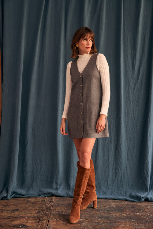 Robe Céline flanelle grise
