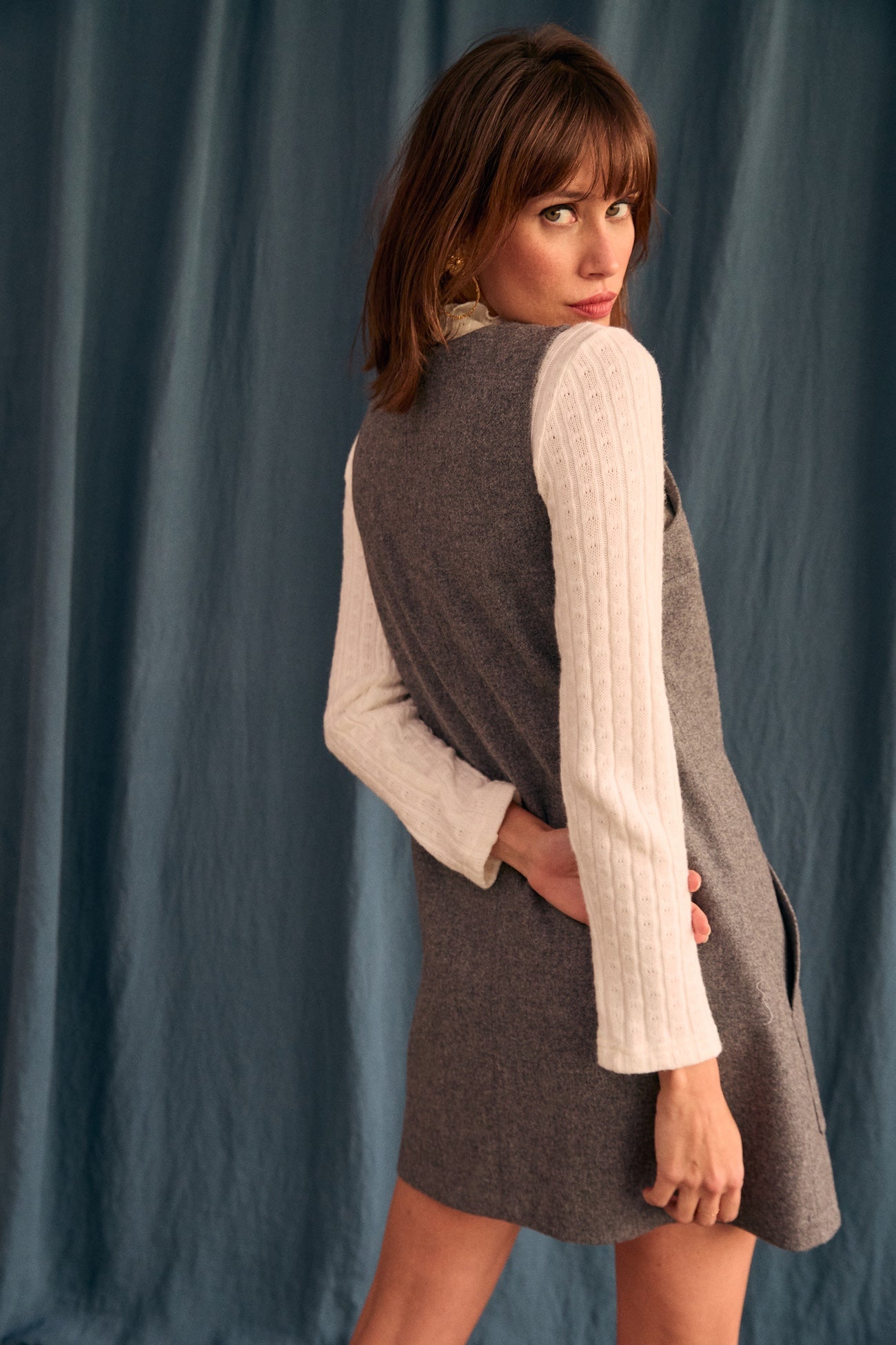 Robe Céline flanelle grise