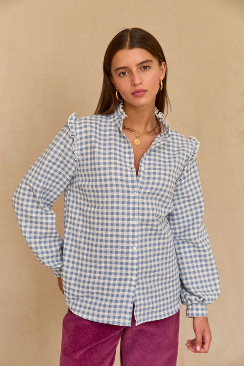 Chemise Maria vichy bleu