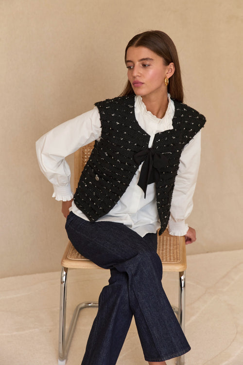 Veste Vali tweed noir