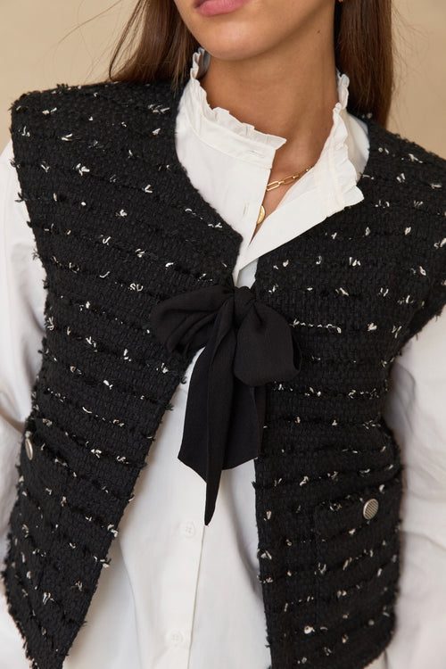 Veste Vali tweed noir