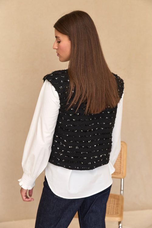 Veste Vali tweed noir