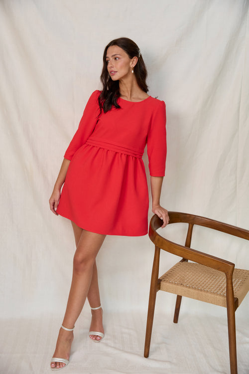Robe Marguerite coquelicot