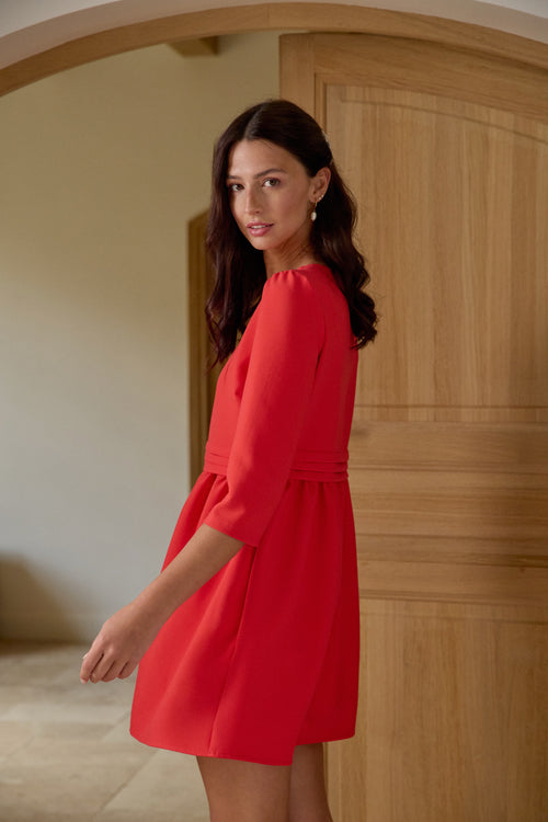 Robe Marguerite coquelicot