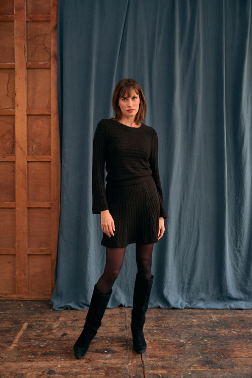 Robe Elisa maille noire