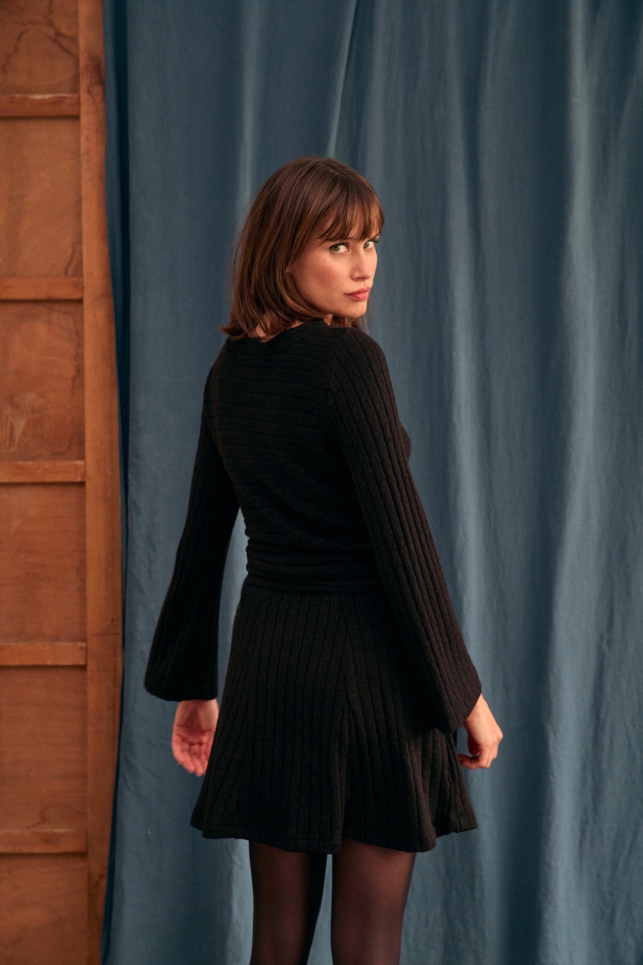 Robe Elisa maille noire