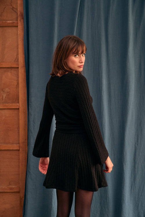 Robe Elisa maille noire