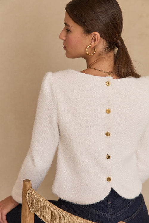Top Gatsby maille écru