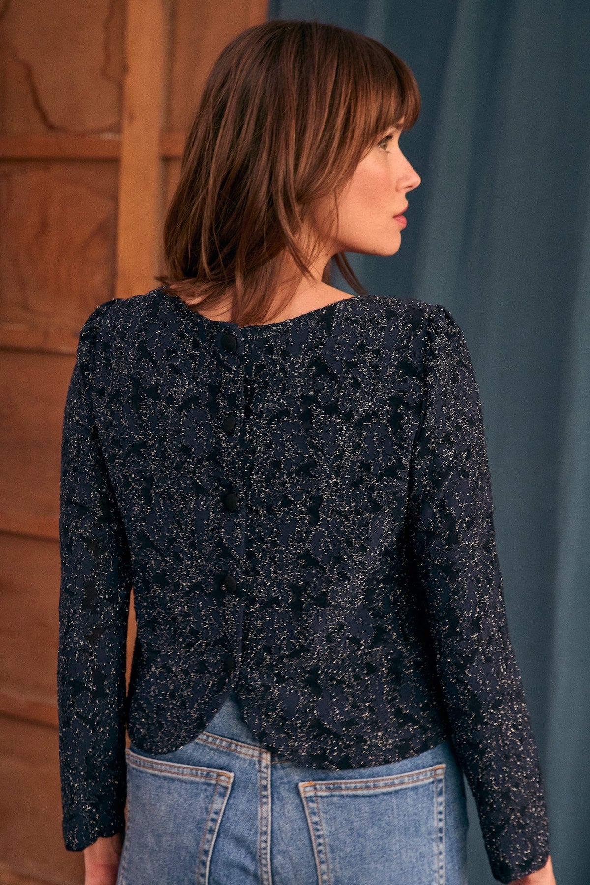 Top Gatsby maille pailletée